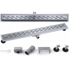 Sprchový žľab - LINEÁRNY VYPÚŠŤAČ 90 cm NÍZKY 52 mm SIFÓN 2V1 VLNA (Sprchový žľab - LINEÁRNY VYPÚŠŤAČ 90 cm NÍZKY 52 mm SIFÓN 2V1 VLNA)