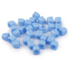 Plastové koncovky 10 x 10 mm hranaté Modrá Svetlá