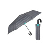 PERLETTI Time, Pánsky automatický skladací dáždnik Gessato / šedý, 26346