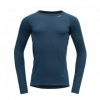 Devold Duo Active Merino 210 Shirt Man flood XL; Modrá triko