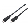 C-TECH Kabel USB 3.2, Type-C (CM/CM), PD 100W, 20Gbps, 2m, černý