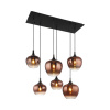 Luster Globo 15548-6HG MAXY 6x E27 40 W čierny/sklo