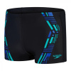 Speedo Tech Print Aquashorts Mens Black/Blue 26 (3XS)