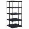 ARTPLAST Plastový regál 2v1 LINEA TEMPO 5 políc 80 x 77,5 x 176 cm čierny
