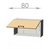 Casarredo CRAFT vysoká výklopná skrinka 80, W8046, grafit/dub tabaco