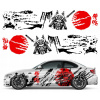NÁLEPKY na Auto MOTÍV SAMURAJ ŠKRABANCE 94x900cm