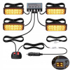 4x VÝSTRAŽNÉ SVIETIDLÁ STROBOSKOP POMOC ODŤAHOVKA 12 LED 12V 24V IP67