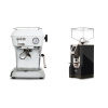Ascaso Dream ONE, Cloud White + Eureka Mignon Turbo, CR black