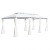 zahrada-XL Altánok so závesmi 600x298x270 cm, biely 180 g/m² 310073
