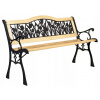 Lavica s operadlom, drevo, 120 x 61 cm