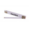 Meter skladací 2m RADEK (PROFI, biely, drevo)