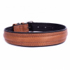 COLLAR Obojok kožený Soft, 46-60cm/35mm, hnedo-čierna