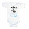 Body krátky rukáv s vtipným textom Baby Nellys Máma+Táta chalan