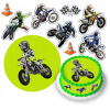 DIGITÁLNA TLAČ Opłatek na tort CROSS MOTOR PITBIKE POSTAVY + TEXT 8