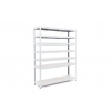 Policový regál Trestles RH 2200x1400x300, nosnosť 1750 kg, 7 políc Farba: biela, Typ police: biela MDF 5 mm