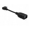 Kábel Delock USB - microUSB typ B 0,11 m čierny
