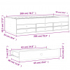 vidaXL Váľanda so zásuvkami bez matraca dymový dub 90x200 cm - Hnedá - 87762-42108