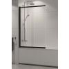 New Trendy Sensi Black vaňová zástena 85 cm dvojdielny čierna matné/číre sklo P-0045