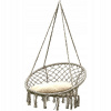 Hamak do záhrady - Hammock Openwork visiace kreslo 80x60cm so sivým vankúšom (Hammock Openwork visiace kreslo 80x60cm so sivým vankúšom)