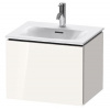 Duravit L-Cube - Umývadlová skrinka 40x52x42 cm, 1 zásuvka, lesklá biela LC613402222