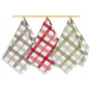 Bellatex Sada utierok 3 ks 50 × 70 cm, 176 káro béžová, zelená, červená