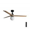 FARO Barcelona | FARO 34283-11L - Stropný ventilátor KLIM M 1xE27/15W/230V borovica/čierna + DO | FA34283-11L