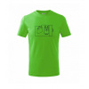 Elektrikár - základný elektrický obvod - Tričko detské bavlnené - 104-110cm / 3-4 roky ( Apple Green )