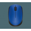 Logitech M171/Kancelárska/Optická/1 000 DPI/Bezdrôtová USB/Čierna-modrá (910-004640)