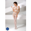 Biele bodystocking bez rozkroku bs048 značky passion