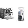 Rocket Espresso Appartamento, black/white + Eureka Atom 60, chrome