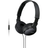 SONY headset náhlavní MDRZX110AP/ sluchátka drátová + mikrofon/ 3,5mm jack/ citlivost 98 dB/mW/ černá MDRZX110APB.CE7