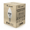 ecoPLANET LED žiarovka E14 sviečka 8W 700lm - studená biela