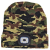 KesTek Pletená čiapka s LED svetlom, camouflage