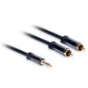 Kábel AQ 3,5 mm Jack/2xRCA, M/M, 0,75 m (xdtjr007) čierny