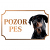 Boseron - Kovová tabuľka POZOR PES