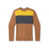 SMARTWOOL Pánske tričko M CLASSIC THERMAL MERINO BL COLORBLOCK CREW depp fox hnedá/horčica Veľkosť: XL