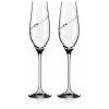 Diamante poháre na šampanské Silhouette City s kamienkami Swarovski 210 ml 2 ks