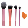 Real Techniques Brushes Everyday Essentials sada štětec na tvářenku + štětec na oční stíny + štětec na rozjasňovač + štětec na make-up + houbička na make-up