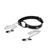 O-ring Gag with Nipple Clamps – Roubík s O-krúžkom a svorkami na bradavky