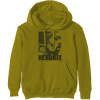 Mikina Jimi Hendrix - Let Me Live, Unisex,Zelená,3XL