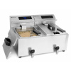 Fritéza Profi Line digitální s výpustí - 2x 8 l, Profi Line, 16L, 230V/7000W, 605x515x(H)350mm | HENDI, 207376