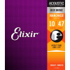 Struny na akustickú gitaru Elixir 11002 (Struny Elixir NanoWeb 80/20 Bronze 10-47 (11002))