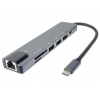 PremiumCord USB-C na HDMI + USB3.0 + USB2.0 + PD + SD/TF + RJ45 adaptér / ku31dock16