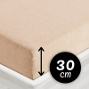 Froté napínacie prestieradlo na vysoký matrac FR-033 Béžové 140 x 200 - výška 30 cm