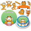 DIGITÁLNA TLAČ Jedlý obrázok na tortu GARFIELD MAČKA BAJKA + POSTAVY TEXT 27