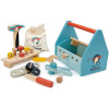 Tender Leaf Toys drevený kufrík Tap Tap Tool box s pracovným náradím a zatĺkačkou