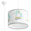 Sollux Lighting Detské závesné svietidlo Unicorn, 1x plastové tienidlo so vzorom, (fi 40cm)