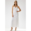 Flitrované biele šaty na ramienka, A662 S
