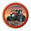 CUKROVÁ TLAČ jedlý obrázok na tortu Cukrová hmota TRAKTOR MASSEY FERGUSON + TEXT
