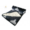 Luxusná dvojvrstvová MERINO deka 150x200 goraľ - čierna/biely ornament
